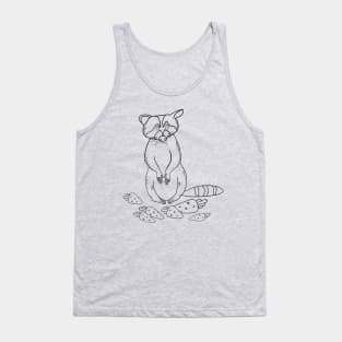 Funny raccoon and some carrots Tank Top